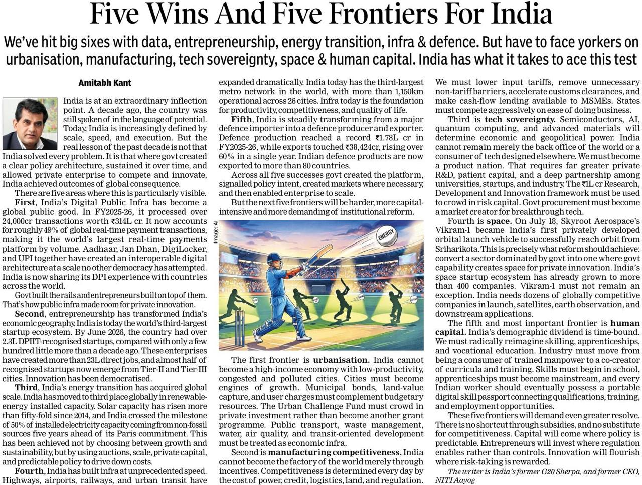Five Wins And Five Frontiers For India