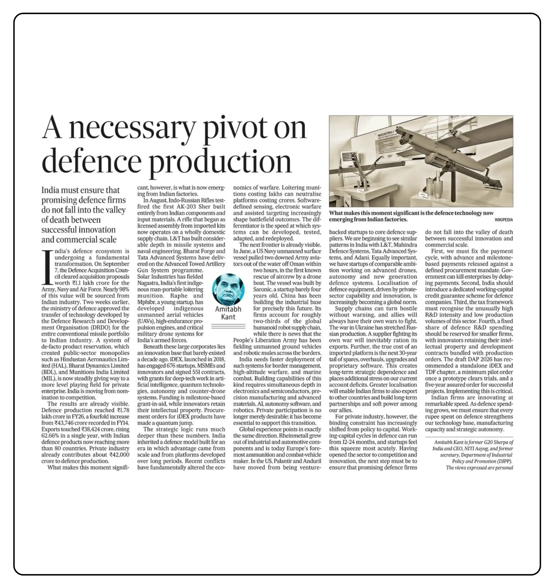A necessary pivot on defence production
