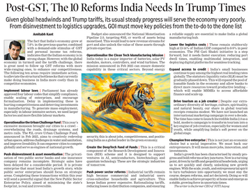 Post-GST The 10 Reforms India Needs In Trump Times - Mr. Amitabh Kant