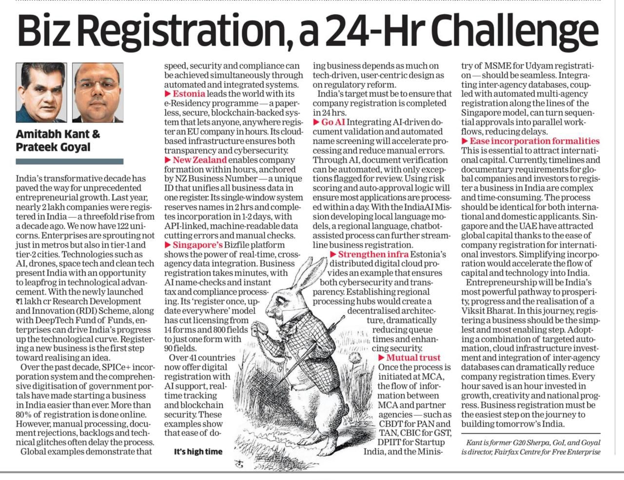 Biz Registration, a 24-Hr Challenge - Amitabh Kant & Prateek Goyal